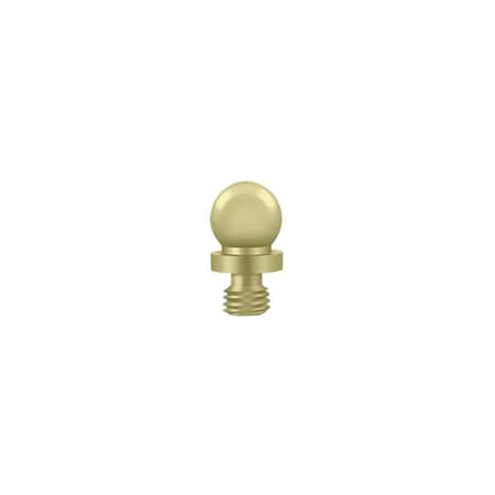 Deltana Ball Tip; Unlacquered Bright Brass Finish CHBT3-UNL
